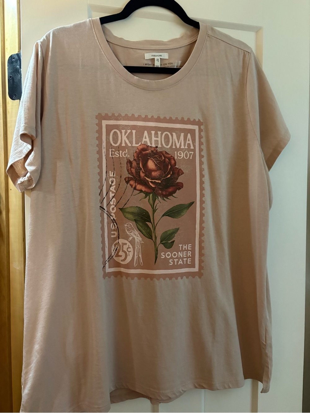 Maurices Blush Floral Oklahoma Graphic Tee NWOT